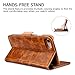 iPhone 8 Case iPhone 7 Leather Case, Icarercase Oil Wax Genuine Leather Detachable 2 in 1 Case, Wallet Folio Flip and Back Cover Design with Magnetic Strap for iPhone 7/8 4.7 inch (Brown)
