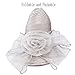 WELROG Women's Derby Church Dress Hat - Wide Brim Floppy Floral Ribbon UPF Protection Wedding Sun Hats(Khaki)