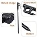TRIWONDER Forged Steel Tent Stakes Heavy Duty Tarp Pegs Solid Stakes Footprint Camping Stakes (Black - 8in - 10 Pack)