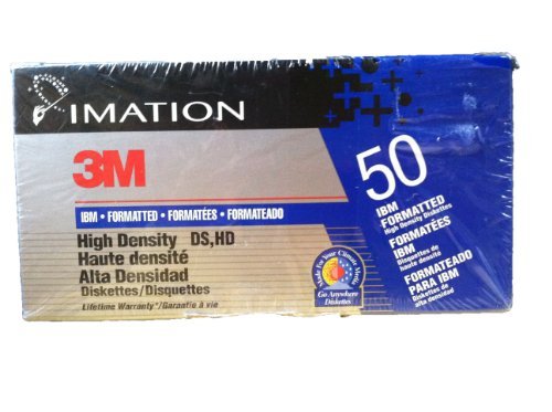 Imation 3.5" Diskettes 3M IBM Formatted High Density DS, HD 1.44MB, Box of 50