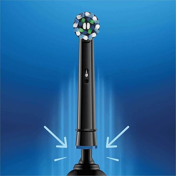 ORAL-B CROSSACTION ELECTRIC TOOTHBRUSH REPLACEMENT BRUSH HEAD REFILLS, BLACK , 4 COUNT (PACK OF 1)