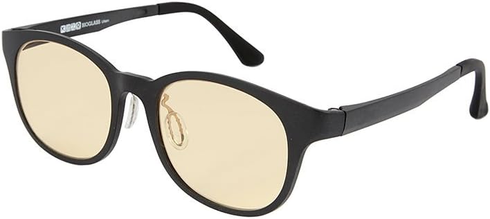 BIOGLASS 106 Black, Blue light blocking Computer Reading Gaming Glasses, Anti-glare, Eye strain prevention, Minimize eye fatigue, Sleep better, Anti UV, Photochromic Color change lens 0.0Magnification