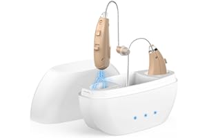 WUVEE Hearing Aids Hearing Amplifiers for Seniors Rechargeable with Noise Cancelling-Hearing Aid Loss Amplifier Seniors&Adults Charging Case&Volume Control