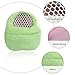 1 PCS Portable White Mesh Bag,African Hedgehog Hamster Breathable Pet Dog Carrier Bags,Handbags Puppy Cat Travel Backpack (M, White Mesh - Green)