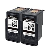 Valuetoner Remanufactured Ink Cartridge Replacement for Canon PG-240XL 240 XL to use with Pixma MG3620 MX532 MG2120 MG2220 MG3120 MG3122 MG3220 MG3222 MX432 MG3520 MX452 MX512 High Yield (2 Black)