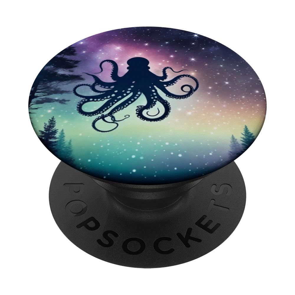 Eldritch Surreal Shadow Octopus Kraken Leviathan Squid Print PopSockets Swappable PopGrip