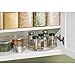 mDesign Plastic Lazy Susan Turntable Food Storage Container for Cabinets, Pantry, Refrigerator, Countertops - Spinning Organizer for Spices, Condiments, Baking Supplies - 9