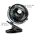Allkeys Desk Fan, USB Portable Mini Personal Fan, Super Quiet, 360° Up and Down, Rechargeable Fan for Baby Stroller, Camping, Home and Office (Black)