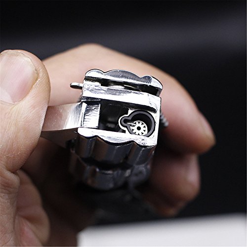 Feng Fang wind lighters pistol model butane inflatable reuse folding