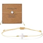 Opalencian Handmade Colorful Cross Adjustable Braided String Bracelet Friendship Cross Rope Bangle Lucky Protection Jewerly for Women
