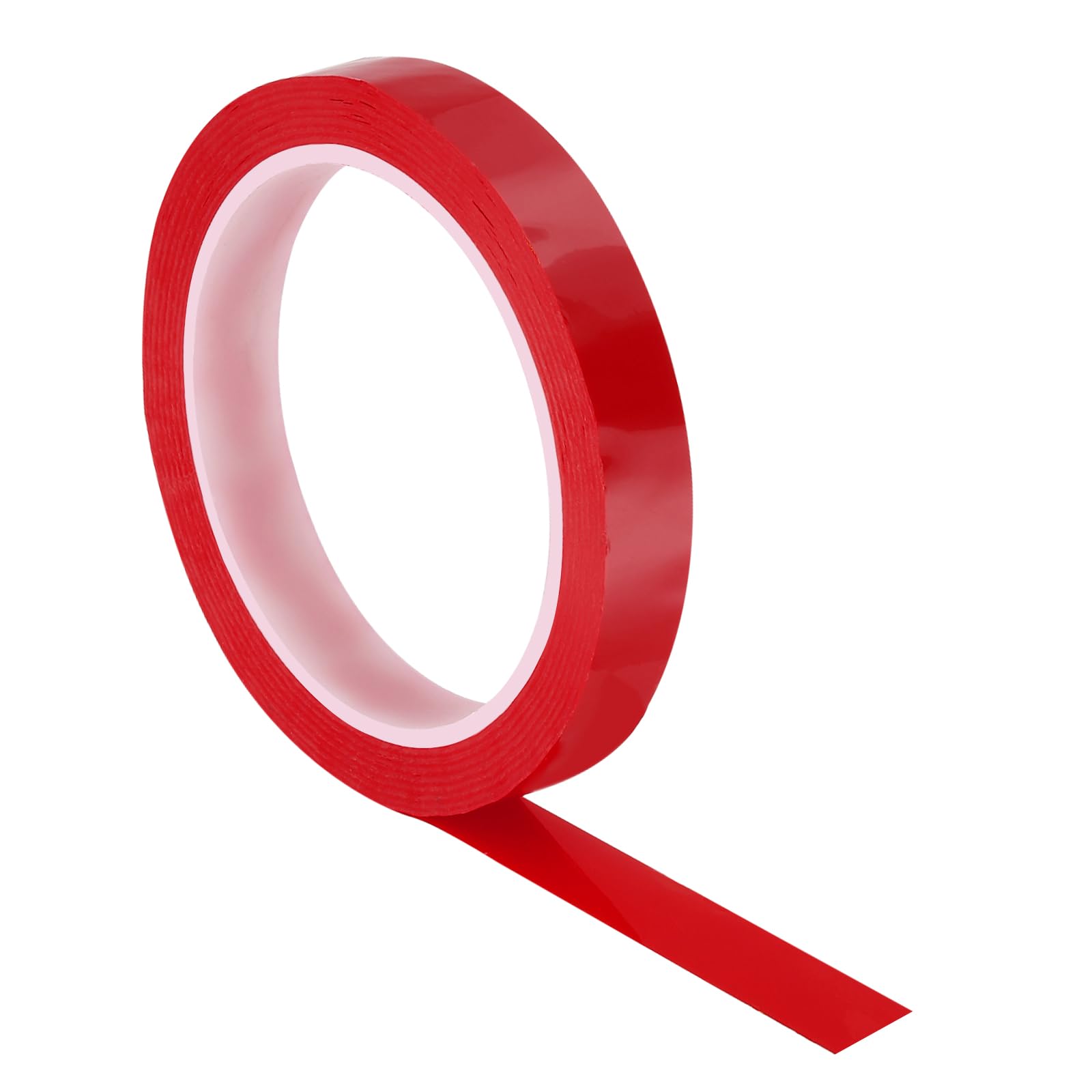 PATIKIL 55 Yards/50M Grip Finishing Tape, 0.6 Inch PU Racquet Finishing Tapes Racket Accessories Sticky Seal for Tennis Badminton, Red