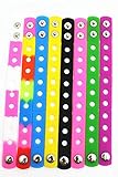 8 Pcs 8 Colors Adjustable Jibbitz Croc Wrist Bracelet Band Party Gifts
