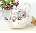 Jusalpha Royal Floral Fine Bone China Rose Vintage Teapot (G)
