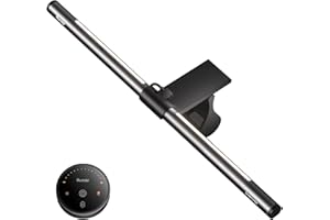 Quntis Computer Monitor Light Bar with Remote, Eye-Care Monitor Light Backlight Desk Lamp for Home Office Gaming, Stepless Dimming Brightness and Color Temperature, No Screen Glare, Gray