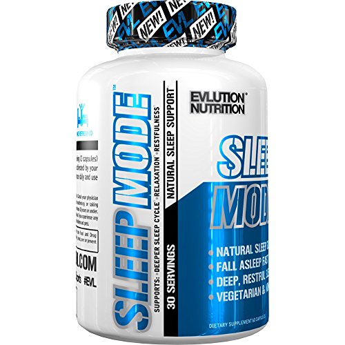 image for Evlution Nutrition Sleep Mode, Fall Asleep Faster, Melatonin, GABA, Va