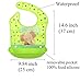 Waterproof Baby Bibs for Boys and Girls with Removable Silicone Food Catcher by KOSTA (Green)