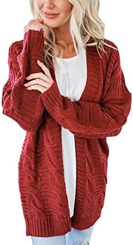 YKARITIANNA Women's Solid Long Sleeve Knitwear Open Front Cardigan Sweaters Casual Outerwear S-3XL