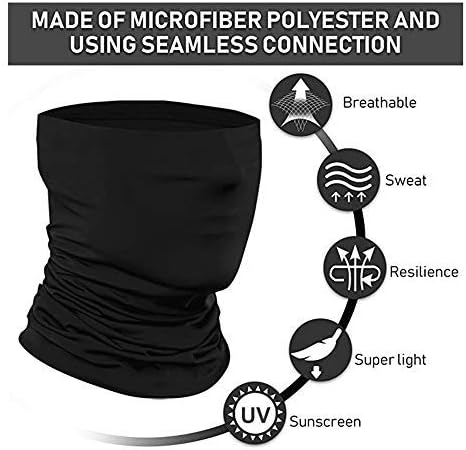 Multifunctional face mask with ear loops, suitable for various activities, can be worn as a neck gaiter or bandana. Price: $8.55 as of Aug 09, 2023.