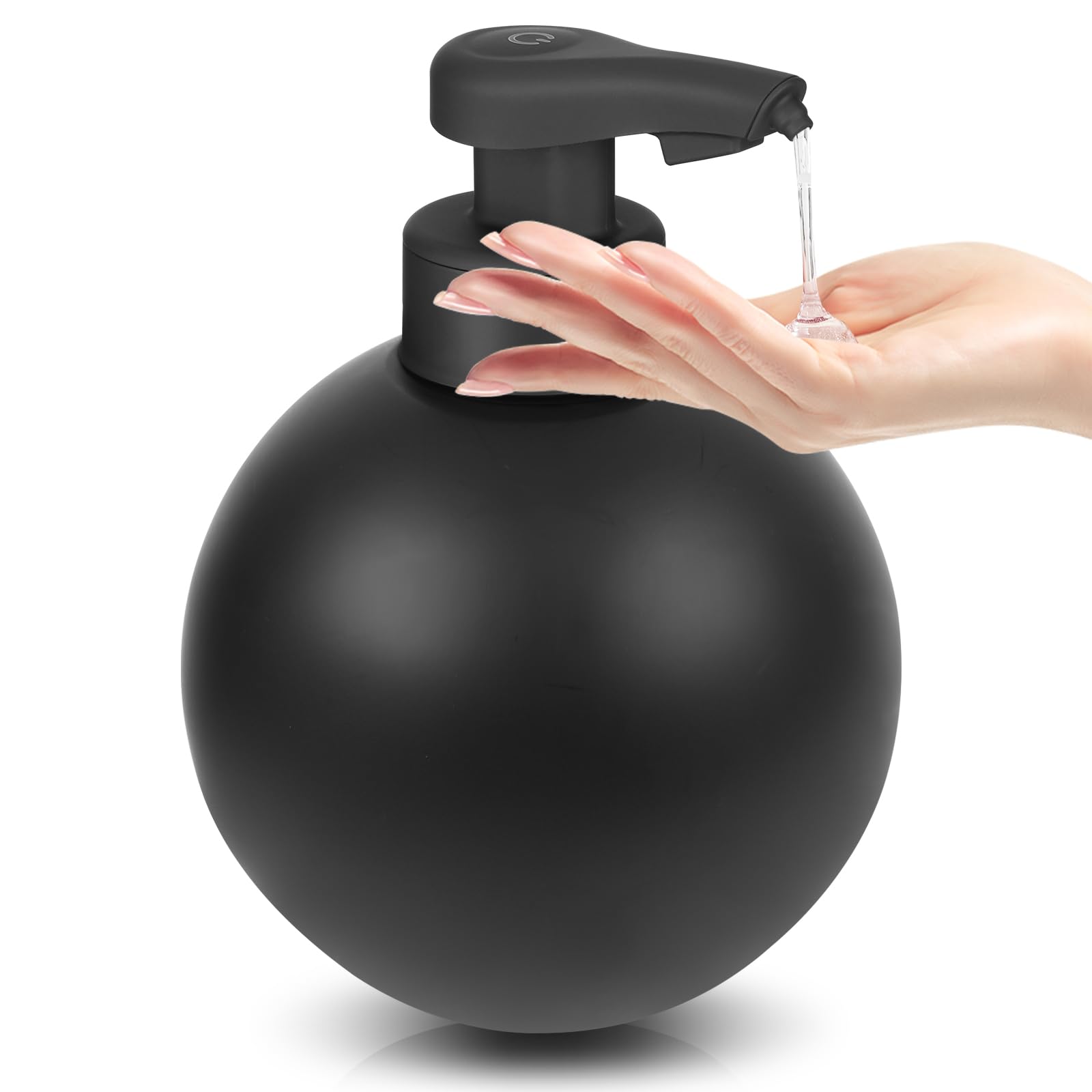 Photo 1 of Phneems Automatic Soap Dispenser Touchless Auto Lotion Hands Free Liquid Hand Soap Dispenser Rechargeable Electric Modern Countertop Dish Soap Dispenser for Bathroom Kitchen Commercial Black