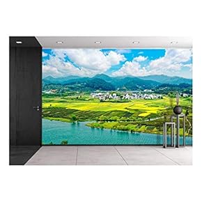Rural Landscape in Wuyuan County, Jiangxi Province, China. - Removable Wall Mural | Self-Adhesive Large Wallpaper - 66x96 inches