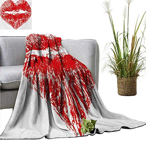 Ice Cream Blanket Sheets Hand Drawn Style Dairy Treat Waffle Cones on Green Backdrop with Grungy Spots Cozy for Couch Sofa Bed Beach Travel 55" Wx55 L Multicolor