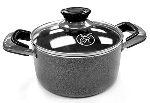 Royal Cook Aluminum Non-Stick Coating Dutch Oven Stock Pot, 5 Quart, Silver/Gray
