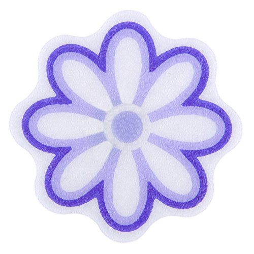 Adhesive daisy bath treads in purple