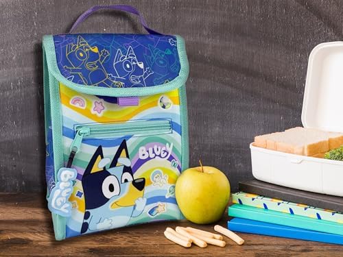 - Bluey, Saco de Lanches, Saco, Lancheira, Lancheira, Lancheira, Lancheira, Lancheira, Cor Azul, Produto Oficial