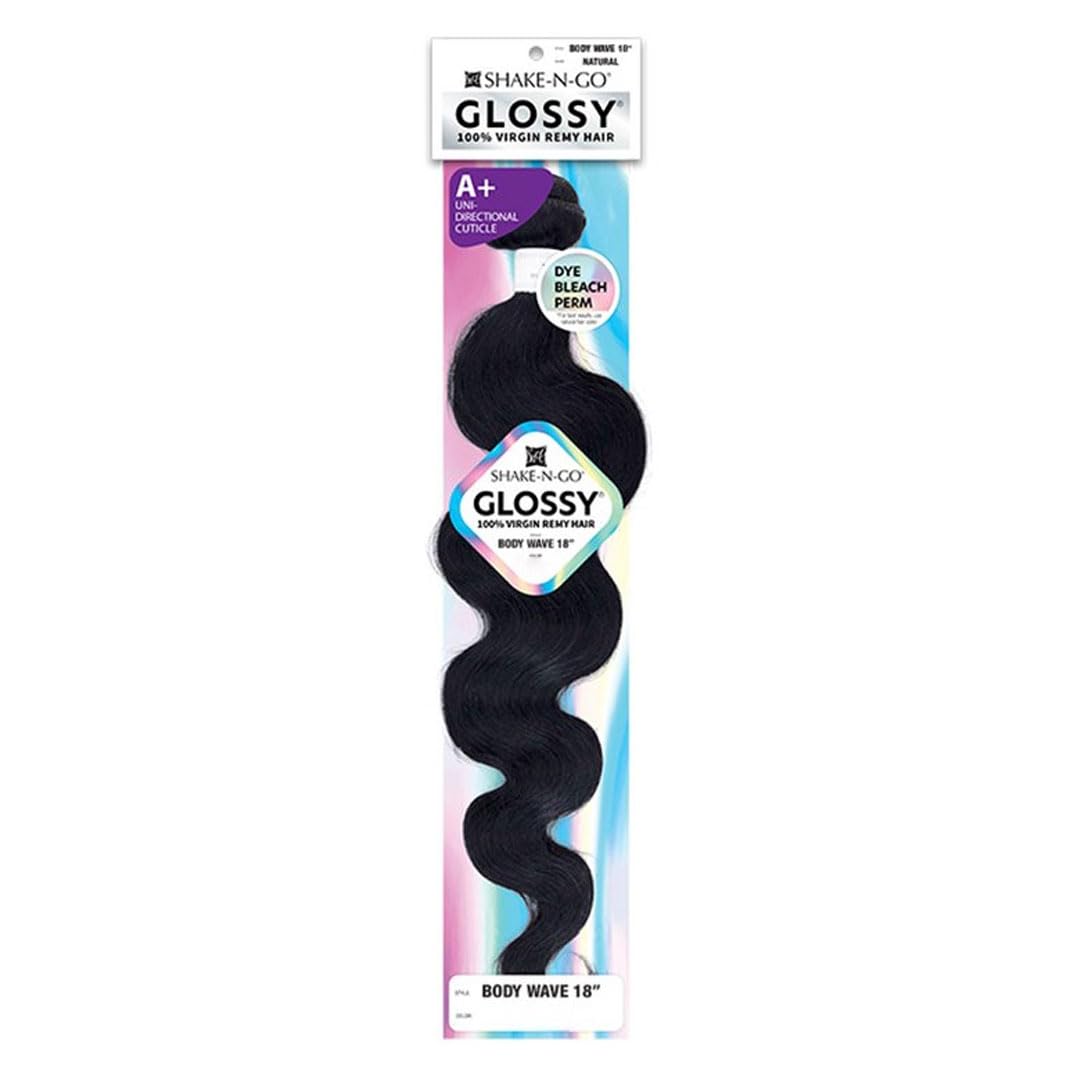 Photo 1 of N Go Virgin Remy Hair Weave Glossy Body Wave 14" (Color : Natural Black)