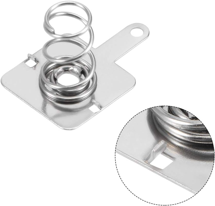 sourcing map 20 works AA Battery Positive Negative Conversion Spring Contact Nickeling Plate 12mmx12mmx0.3mm - Image 4
