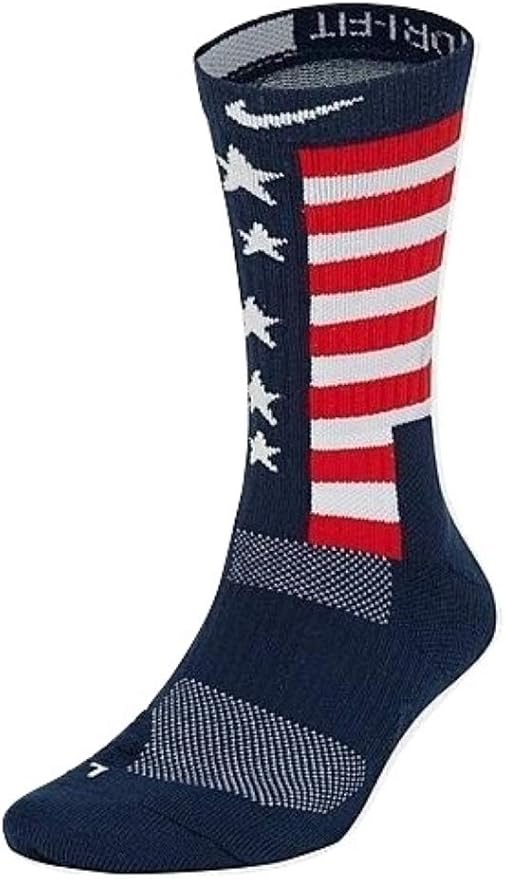 Nike Unisex Youth Crew Socks Red White and Blue Stars