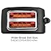 2 Slice Toaster, TOBOX Toasters with 2 Extra-Wide Slots, Removable Crumb Tray, Defrost and Reheat Buttons - Brushed Stainless Steel