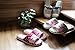 Bronze Times(TM Womens Premium Cartoon Cat Polka Dots Flax House Slipper (Red M)