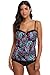 Charmleaks Women's tankini set swimsuits for women ruffle tankini top with short
