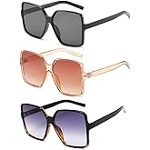 Dollger Oversized Square Sunglasses for Women Big Large Wide Fashion Shades for Men UV Protection Unisex