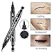 ZJchao Double-Ended Eyeliner Heart/Flower/Moon/Satr Shape Stamp Pen, 4 Styles/Set Waterproof Long Lasting Eye Decoration Cosmetic Black Eyeliner Pencil