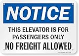 SmartSign "Notice - This Elevator is for Passengers