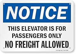 SmartSign "Notice - This Elevator is for Passengers