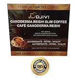 Dodjivi Ganoderma Reishi Slim Coffee, Premium Instant 100% Arabica Coffee, 9-in-1 Ganoderma Lucidum Medicinal Mushroom Coffee Detox Natural Superfood, Antioxidants Paleo Vegan (1 Box of 30 Sachets)