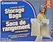 essentials(TM) Heavy Duty Clear Plastic Storage Bags w/ Zip-Lock & Carry Handle, 2-Count Extra Large (Pack of 4)