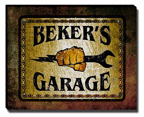 Beker's Garage Stretched Canvas Print