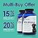 Pure Wild Alaskan Salmon Oil for Dogs, Omega 3 Fish Oil Supplement for Healthy Skin & Shiny Coat, Prevents Itchy Skin, Skin Allergies & Shedding, 120 Soft Capsules