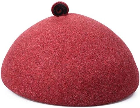 日よけ 帽子のかわいいウールは女性のためのドームのリボンの冬のフロッピー帽子のベレー帽を感じました おしゃれ 色 送料無料お手入れ要らず Burgundy