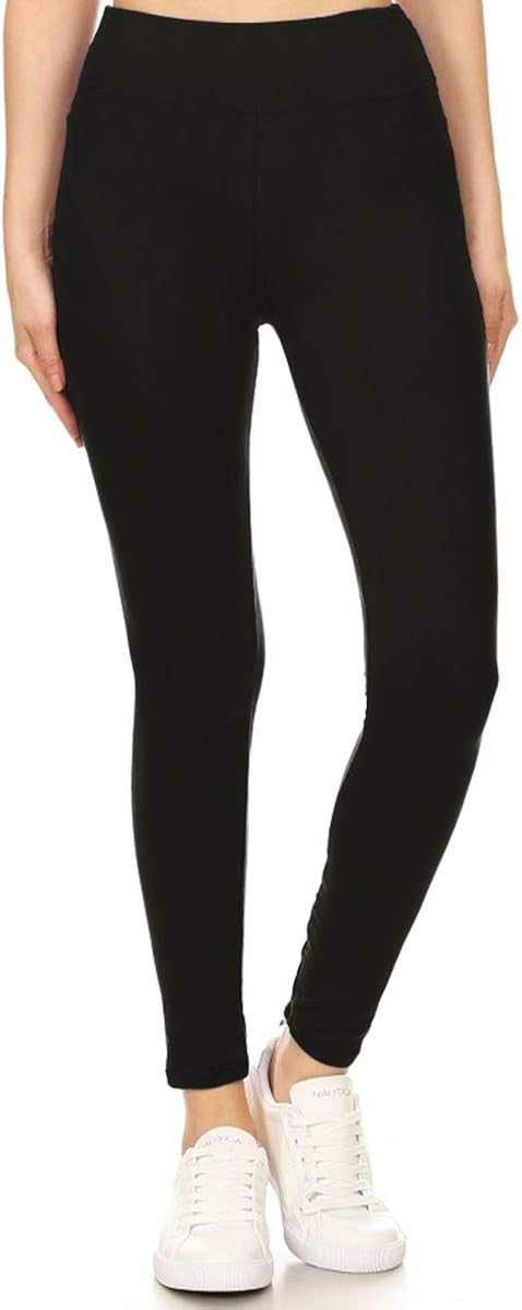 Leggings Depot High Waisted Solid Yoga Leggings at  Women’s Clothing store