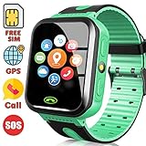 Kids Smart Watch Phone - GPS Tracker Watch Wrist with 3-12 Year Old SOS Sim Card Slot Camera Game Touch Screen Smartwatch Outdoor Electronic Learning Toys for Boys Girls Kids Birthday Holiday Gift