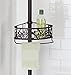 mDesign Bathroom Shower Storage Constant Tension Corner Pole Caddy - Adjustable Height, 4 Positionable Baskets - for Organizing and Containing Hand Soap, Body Wash, Wash Cloths, Razors - Bronze