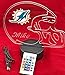 Miami Dolphins NFL Light Up Lamp LED Personalized Free Football Light Up Desk Light Lamp LED Table Lamp, Our Newest Feature - It's WOW, With Remote, 16 Color Options, Dimmer, Free Engraved, Great Gift
