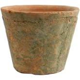 HomArt Rustic Terra Cotta Rose Pot, Petite, Antique Red, 1-Count