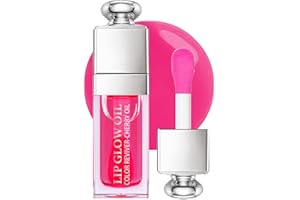 GECOMO Hydrating Lip Glow Oil, Moisturizing Lip Glow Oil, Nourishing Glossy Transparent Lip Oil, Plumping Lip Oil, Lip Balm, Non-sticky Tinted Toot Lip Balm for Lip Care (CHERRY) 0.2 OZ