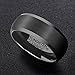 Tungsten Rings for Men Black Wedding Band 8mm Matte Brushed Center Comfort Fit